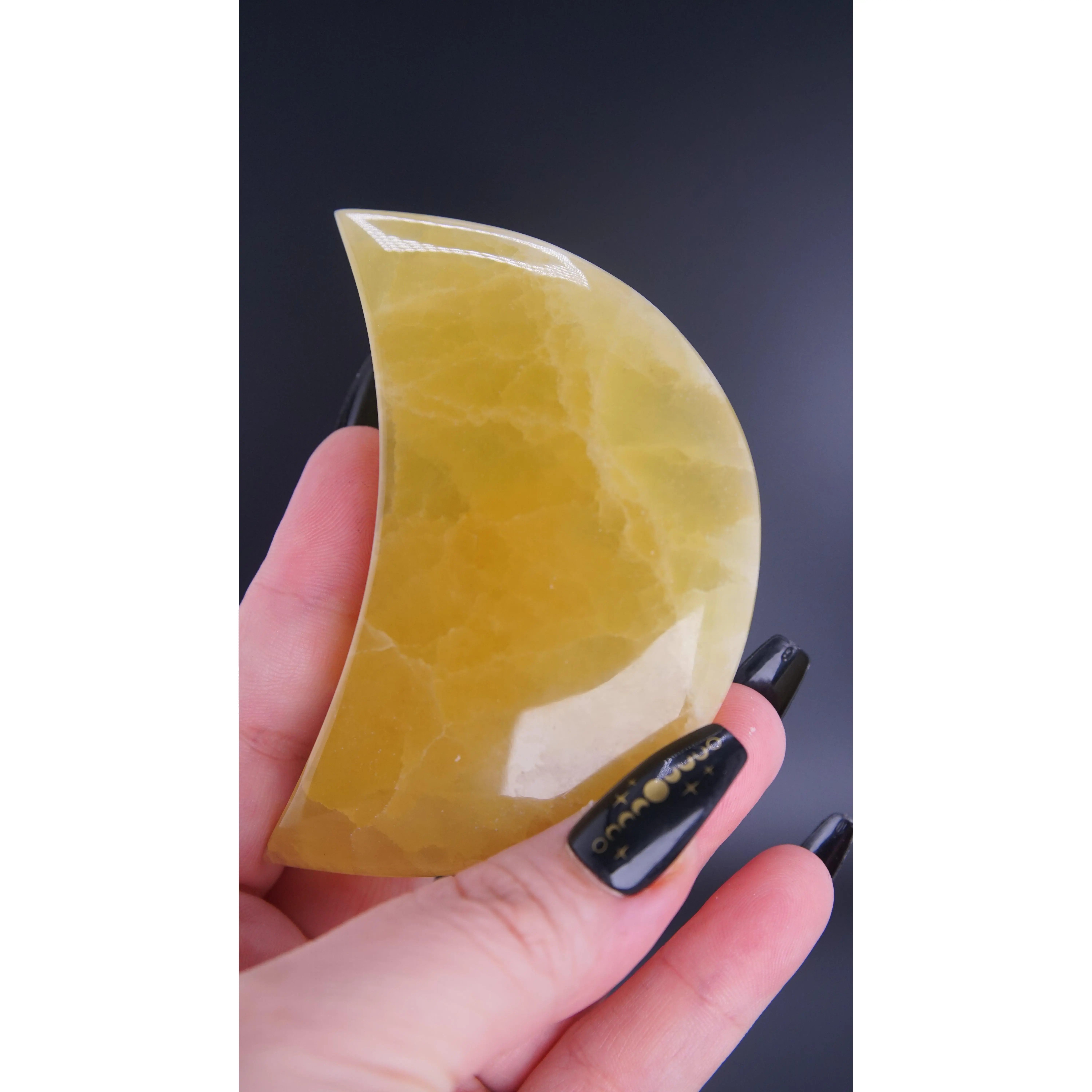 Lemon Calcite Moon From Pakistan