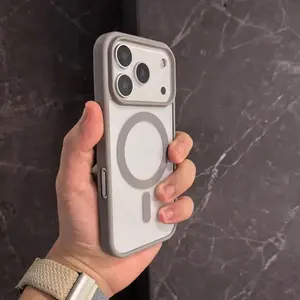 Transparent Magnetic Wireless Charging Phone Case For iPhone 17Pro Max / 17 / 17Pro /17 Air /16/15/14/13/12/11ProMax Men's And Women's Anti-Fall Protective Case Compatible With Samsung