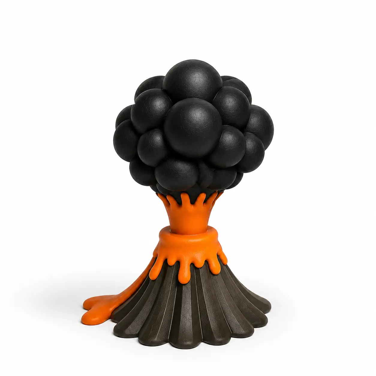 3D Printed Plastic Volcano Gaming Controller Stand - Volcanic Look Lava Design Holder, Gaming Setup Accessories for Gamers, Cute Room Decor
