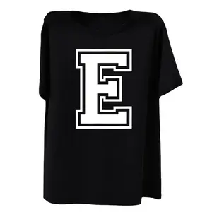 Letter E Varsity Monogram Tee for a Bold Alphabet Style