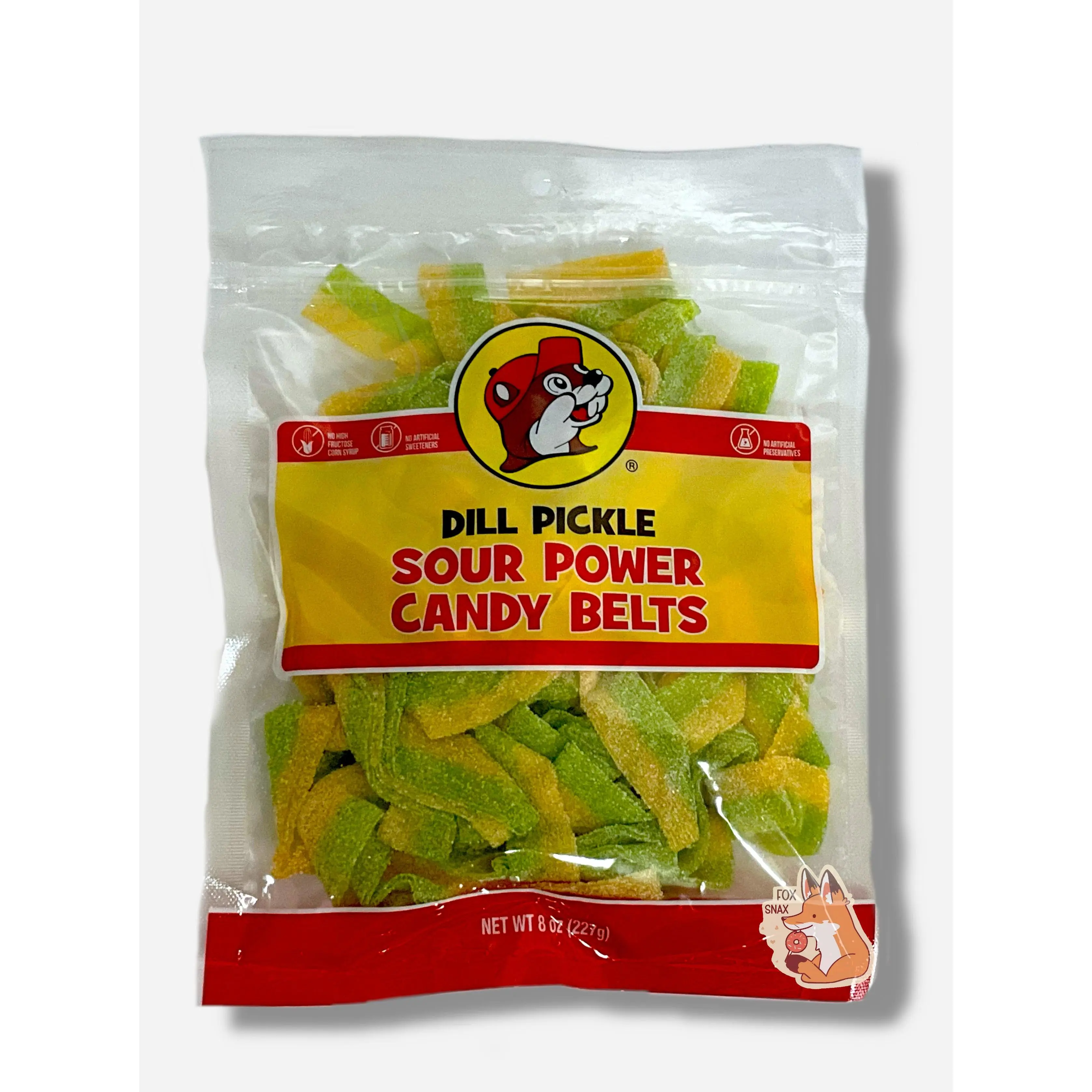 Buc-ee's Dill Pickle Sour Power Candy Belts