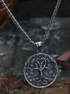 1 Piece Vintage Tree of Life Pendant Necklace for Men & Women, Punk Casual All-match Jewelry for Teens Gift, Classic Fashion Accessories for Daily Wear, Charm Necklace