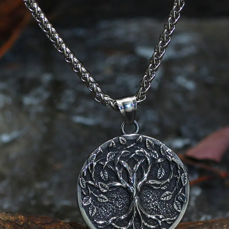 1 Piece Vintage Tree of Life Pendant Necklace for Men & Women, Punk Casual All-match Jewelry for Teens Gift, Classic Fashion Accessories for Daily Wear, Fashion Cool Accessories, Fashionable Accessory, Charm Necklace, Chain Necklace