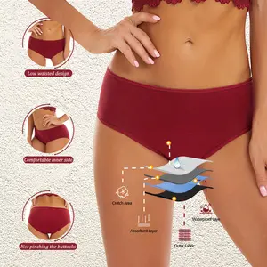 10 Pack Women's Low Waisted Period Panties period underwear Womenswear Teenager Small hip circumference