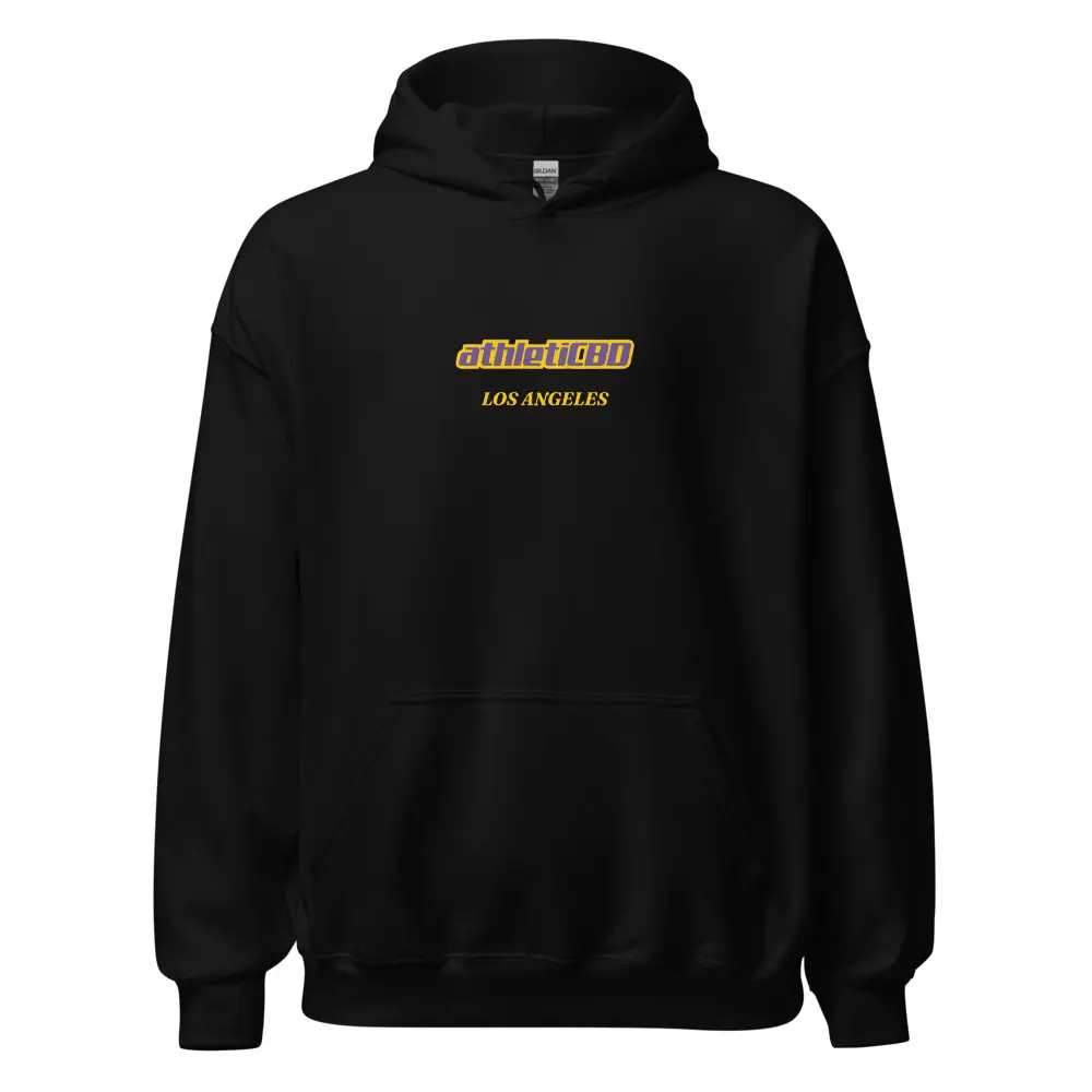 AthletiCBD LA Purple Logo Unisex Hoodie Los Angeles sports athlete sportswear basketball lakers