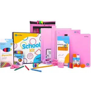 71-Piece Premium School Supply Set for Kids Grades K-5, Pink Supply Box, Back to School Office Stationery for Girls & Boys