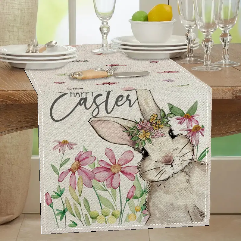 Easter Tablecloth, Holiday Decoration, Perfect for Spring Celebrations, Home Use, Party Occasions, High-Quality Material