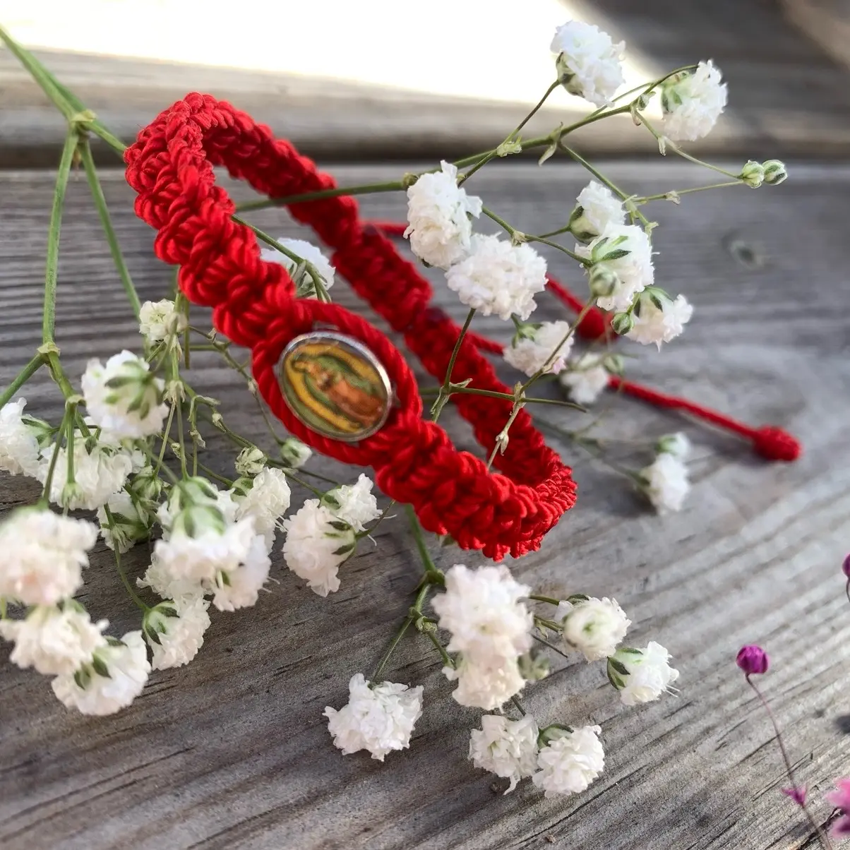 Virgen de Guadalupe Red Bracelet Male Female