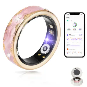 Smart Ring for iPhone & Android, Sleep Monitor & Fitness Tracker Ring, Waterproof Health Tracking Ring, No Subscription, Gift for Mom Wife Girlfriend