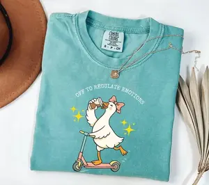 Comfort Colors Off To Regulate Emotions Shirt, Silly Goose Shirt, Mental Health Shirt, Teacher Shirt, Therapist Shirt, Counselor Gift