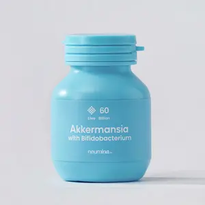 Neumina Akkermansia 60 Billion with Bifidobacterium Supplement for Gut Harmony & Daily Vitality Vegan Non-GMO 30 Servings Made In USA