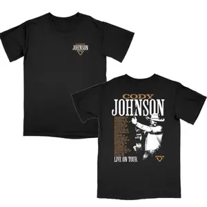 Cody Johnson Tour 2026 T-Shirt – Double Sided Country Concert Graphic Shirt Featuring Live On Tour for Fans, Oversize Shirt, y2k styles, Gift for fan, Vintage Outfit 3YL