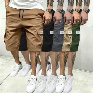 essential shorts，shorts for the summer，men shorts，shorts for summer，Men’s Street Style Multi-Pocket Cargo Shorts – Comfortable & Stylish, Perfect for Everyday Casual & Sports Wear, Beige men's summercargo shorts