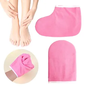 Paraffin Wax Bath Gloves & Foot Covers Set, 1 Pair Paraffin Wax Bath Gloves & 1 Pair Hot Wax Footmuffs, Suitable for Women's Daily Hand and Foot Care, Masks, Body Care