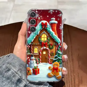 Christmas gingerbread house creative pattern phone case, perfect for holiday shoppers and gift buyers, compatible with iPhone 17/16/15/14/13/12/11/X/XS/XS Max/16E/7P/8P, a perfect holiday gift for friends, family, or yourself., Cover, Accessories, Smartph