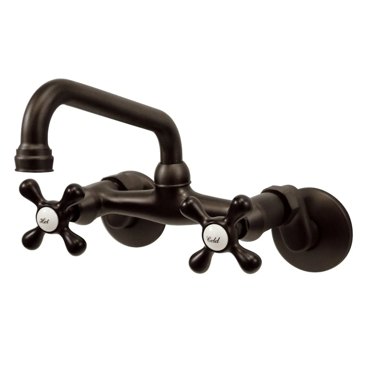 KINGSTON Brass Two Handle Wall Mount Kitchen Faucet - Oil Rubbed Bronze