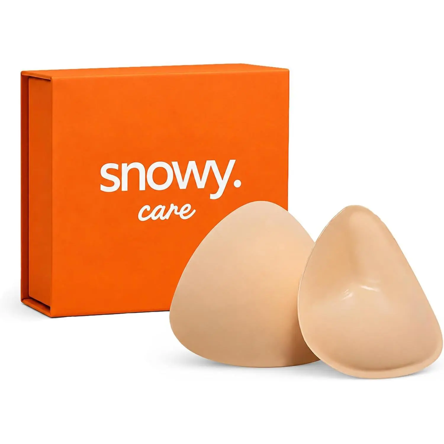 Snowy Double Sided Sticky Bra Inserts Push Up for Strapless Dress Seamless Invisible Edges, Sweatproof Silicone Material, Instant Breast Lift, Reusable & Washable, Fits Bikinis & Gowns- SIZE C