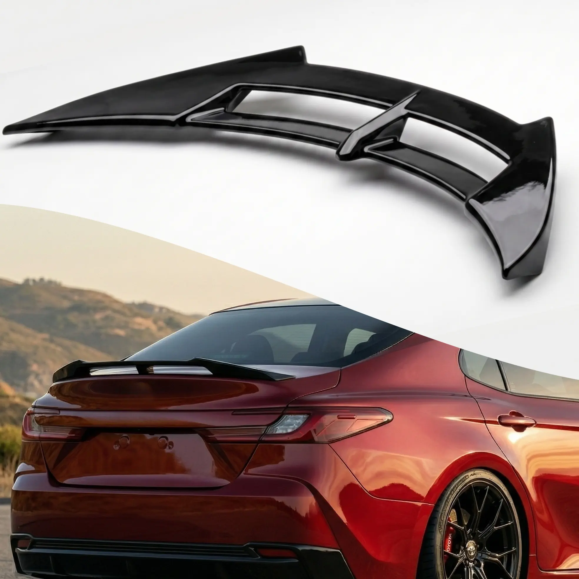 NARPES DESIGN  Rear Trunk Spoiler Wing For Toyota Camry 2025 2026 All Trims SE XSE LE XLE Exterior Accessories Mods Painted Gloss black