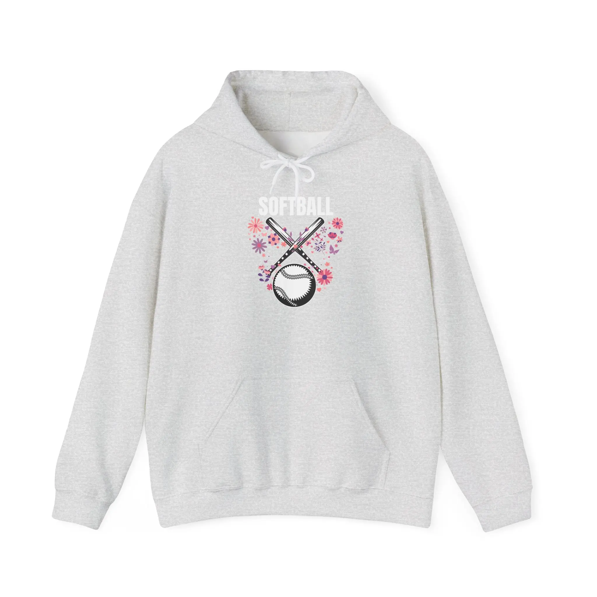 Softball Hoodie  Floral Hoodie Softball Player Coach Gift Sports Fan Softball Sweater Softball Team Spirit Gift Softball team Hoodie