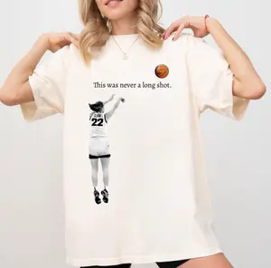 Caitlin Clark Shirt, From The Logo 22 Clark Shirt, This Was Never A Long Shot Shirt, Caitlin Shirt, Iowa Shirt, Caitlin Fan Shirt, Clark 22 Basketball Shirt, Basketball Player Shirt, Women's Shirt, Gift For Basketball Lovers Casual Comfort