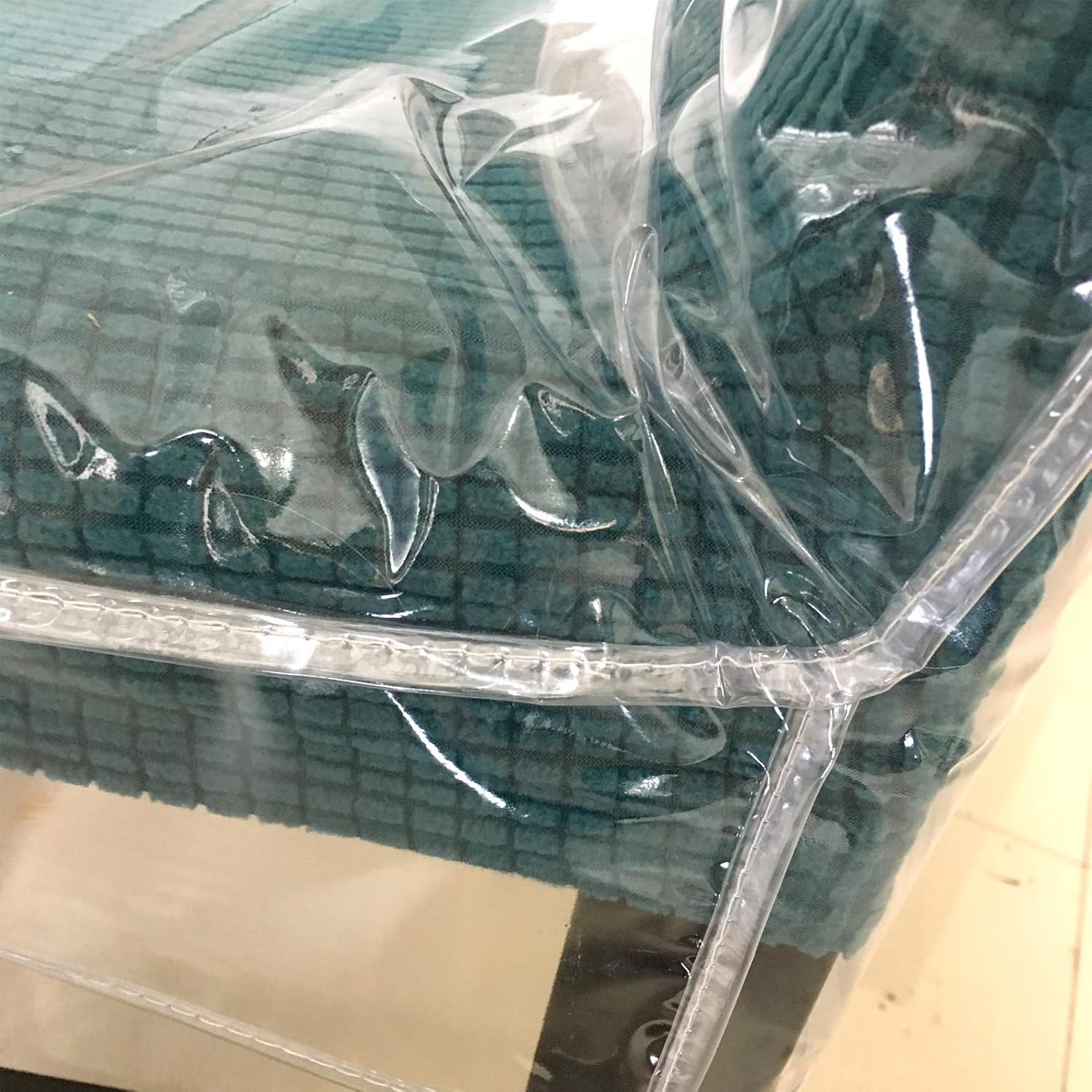 Plastic Dining Chair Covers with Backrests, PVC Clear Chair Seat Cover, Waterproof Kitchen Protector Chair Slipcover for Party No Dust/Dirt/Spill, Fit W/21 x D/18 Inch (2/4 Pack)