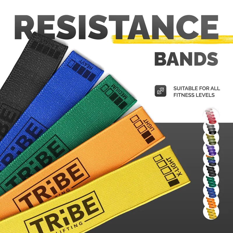 Fabric Resistance Bands for Women – Non-Slip Booty Bands Set for Glutes, Legs, Squats, Hip Thrusts – 3 Levels of Resistance – Workout Bands for Home, Gym, and Travel