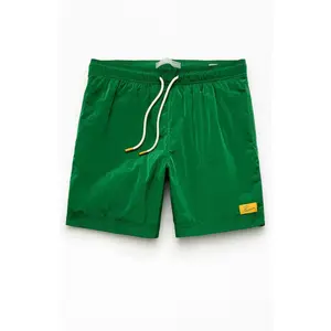 Pacsun Men's Green Salt Solid 6" Volley Swim Trunks
