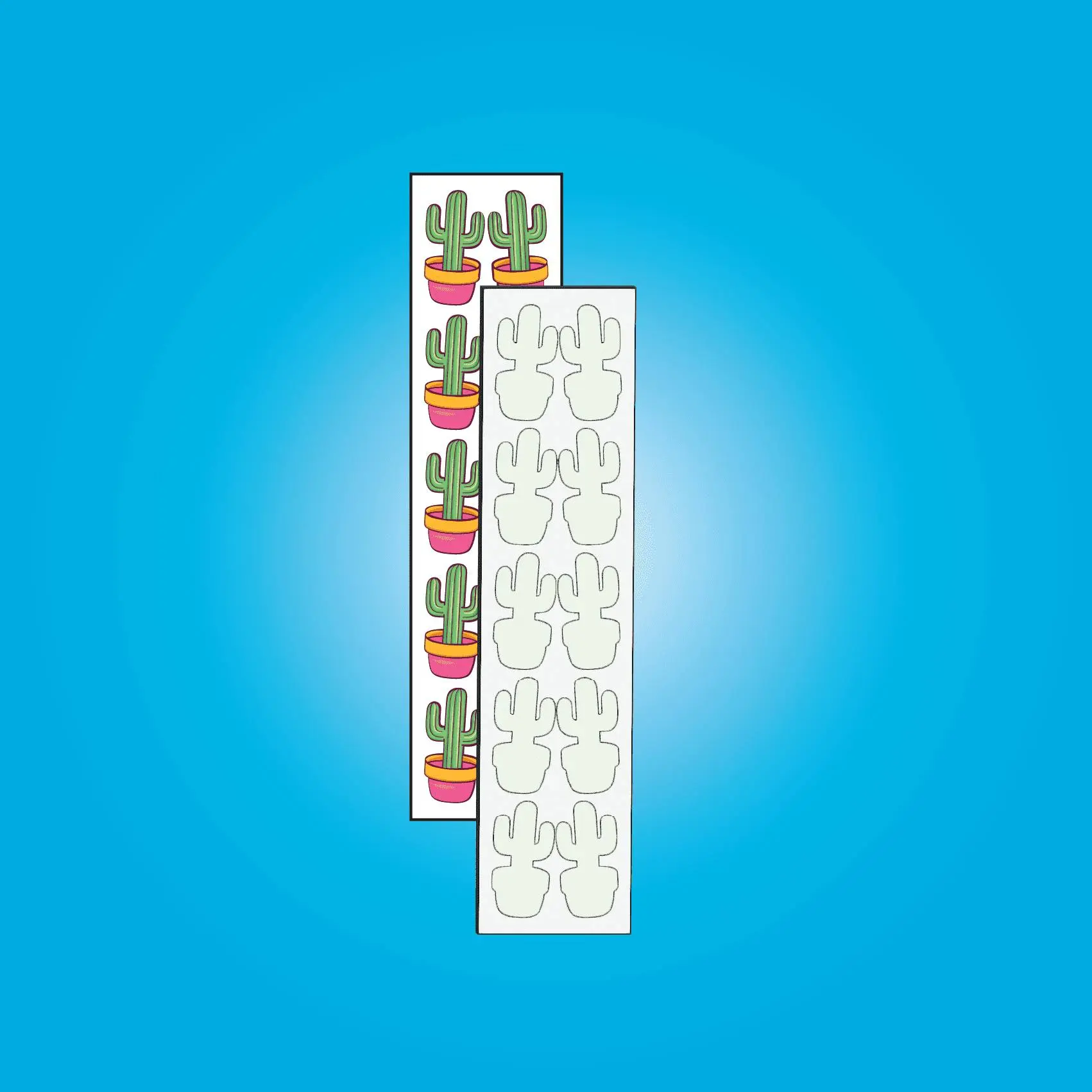 [10 - Pack] Cactus - Sublimation Earring Blanks - Studs