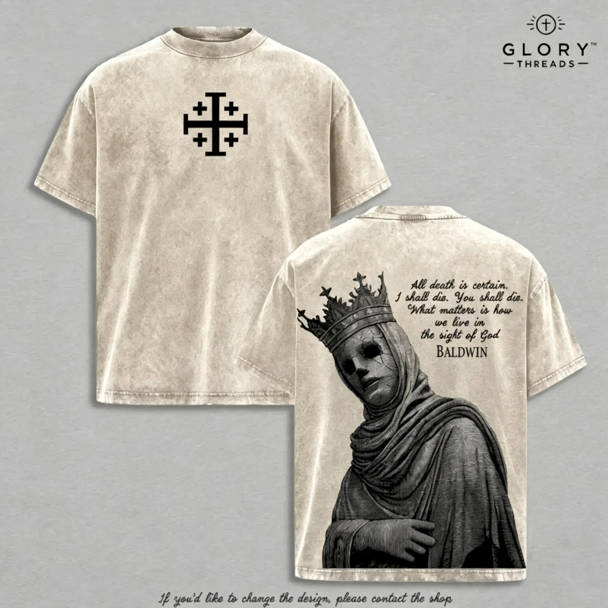 Washed T-shirt-Apricot