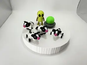 Cows Alien UFO pack 3d figure statues fun pack UFO GLOWS