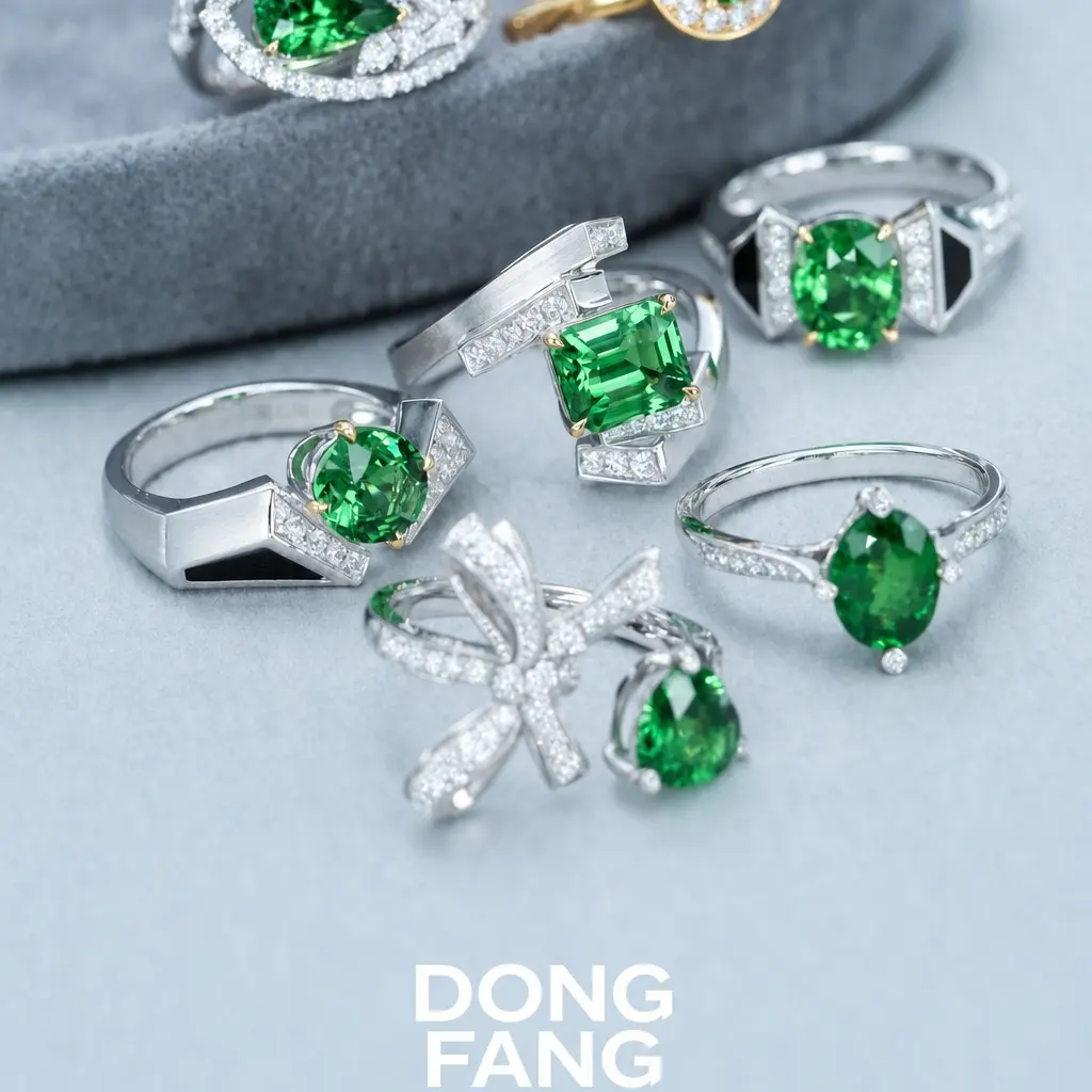 Natural Tsavorite, AU750 ,Garnet, Kashani Green, Mint Green — versatile, customizable