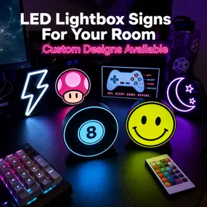 Custom LED Light Box – Personalized 3D Printed Desk Decor