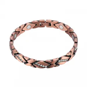 Magnetic Bracelet for Women 3800 Gauss Neodymium Magnets Heart Wire Design Adjustable Jewelry in Elegant Gift Box