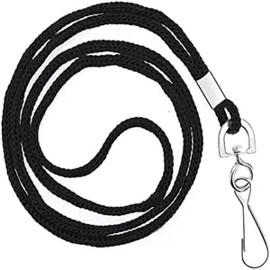 100pcs Black Neck Lanyards w Swivel Hook for School Office Business, Event Badges, Office Identification, Professional Lanyard, Clear Holder, Durable Plastic, Lightweight Material, Id Card Holder, Office Workers