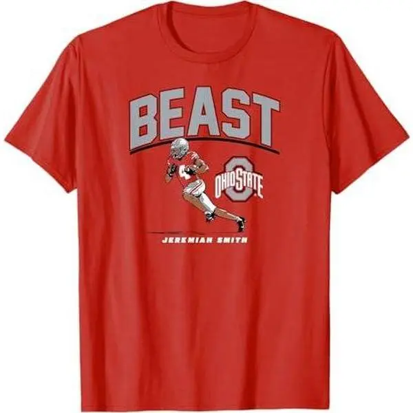 Jeremiah Smith - Beast (Red) - Ohio State Football T-Shirt