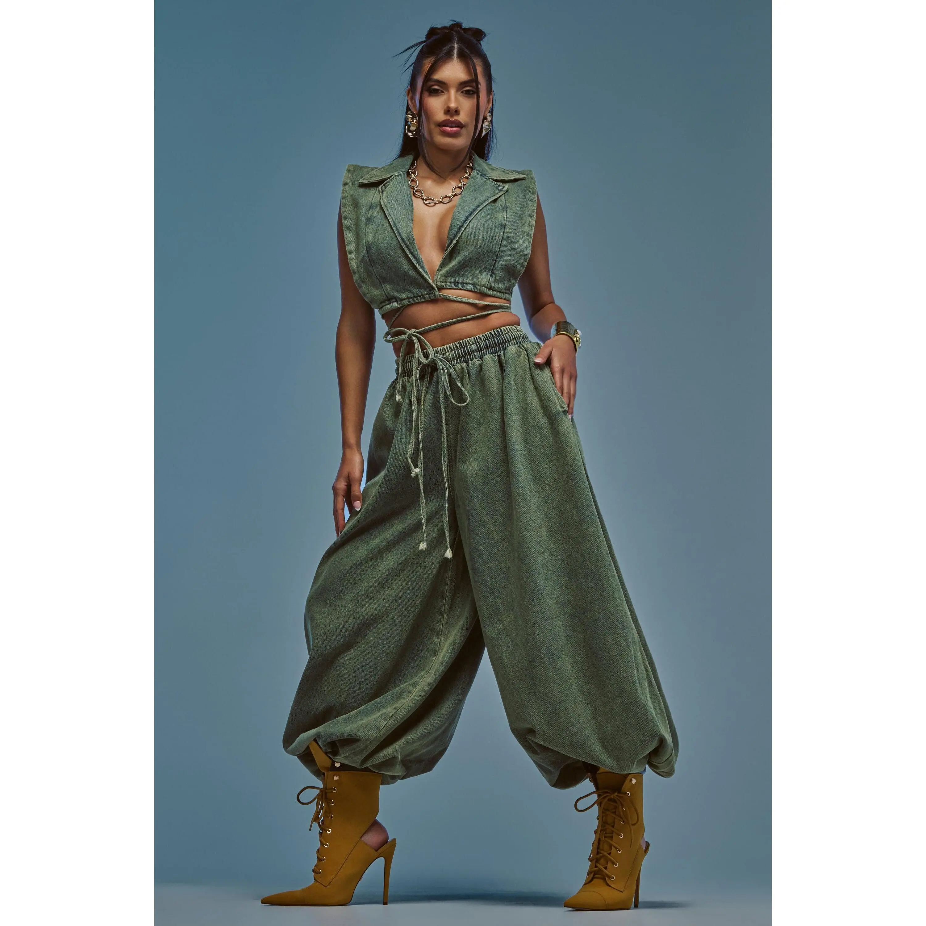 GUESS WHO BALLOON PANT IN DENIM
