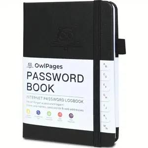 [Secure Password Book] Hardcover Password Book With Alphabetical Tabs | Password Keeper Notebooks For Seniors, Internet Password Logbook Journal, Address Organizer For Computer & Website Logins, Pocket Size