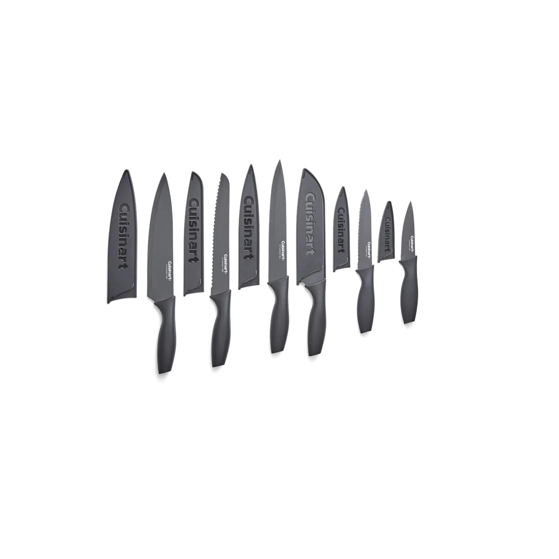Cuisinart Advantage Color Collection 12-Piece Knife Set with Blade Guards, Matte Black