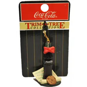 Vintage NEW Coca-Cola Coke With Bow, Cookie and Letter to Santa Gift Ornament 1998