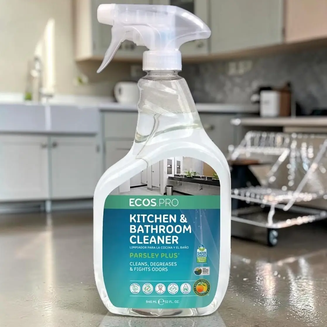 ECOS Pro32 oz.​ Trigger Spray Parsley Plus All-​Purpose Kitchen-​Bathroom Cleaner