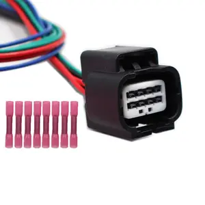Front Headlamp Headlight Connector Compatible with Honda Accord 2018-2022 8-Way Wire Harness Plug 7283-2764
