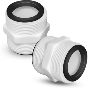 2 count 1.5'to 1.5' Pool Hose Adapter, Pool Hose Connector Coupling Above Ground Pool Hose Adapter Compatible with Intex, Garden Hose Extender with 2 Rings Gaskets for 1.5 Inch Above Ground Pool Hose