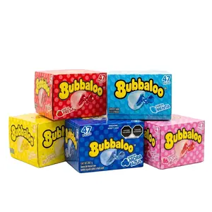 Bubbaloo Liquid-Filled Gum 47 Piece Bulk Box Classic Latin Candy Choose Your Flavor Banana Strawberry Blue Raspberry Mint Tutti-Frutti Sweet Snack