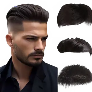 Short Straight Synthetic Hairpiece for Men