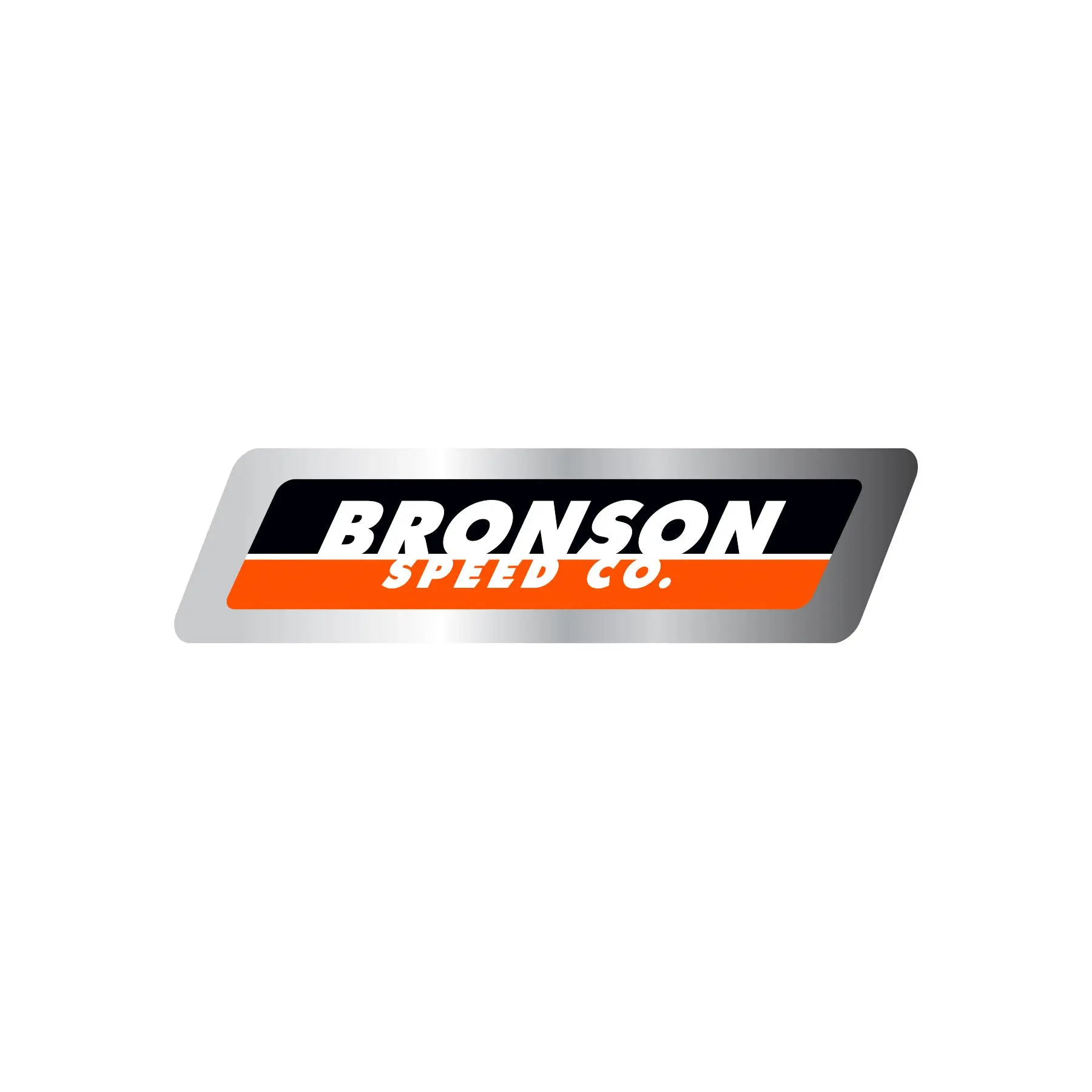 Bronson Stripe Foil Stickers - 5 in x 1.1 in Spot Logo Silver Adhesive Decals (25 Pack) for DIY Scrapbooking & Stamping