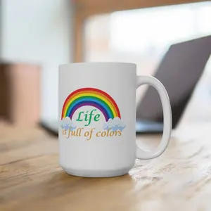 Rainbow Ceramic Mug 15oz