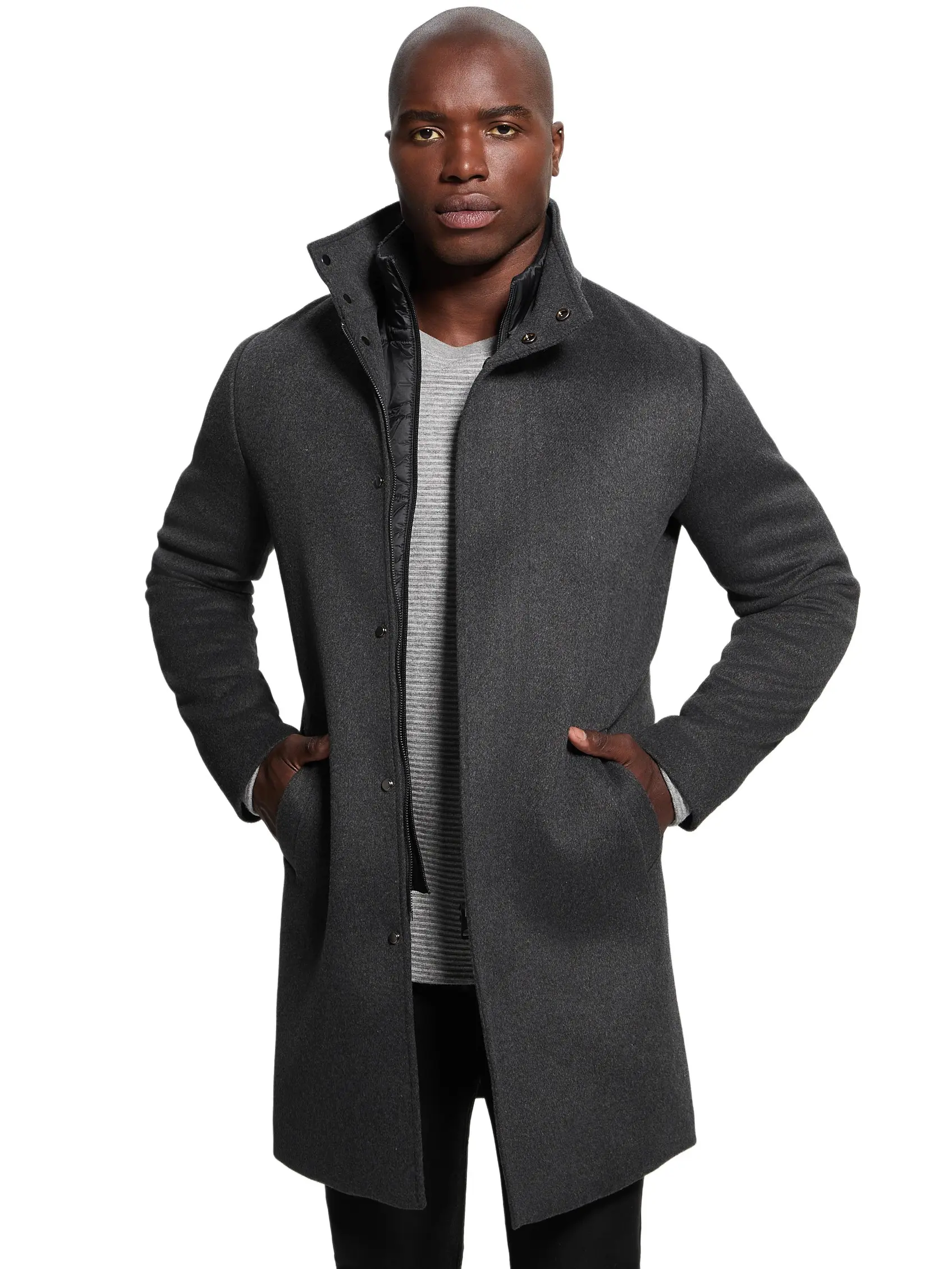 GUESS Male Eco Wool-Blend Urban Coat