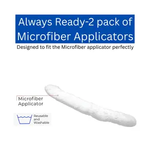 Microfiber Applicators - 2 pack Absorbent Lightweight Reusable and Washable Set