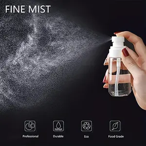 1Pc Portable Fine Mist Spray Bottles - 2.03oz/1.01oz Travel Size, Hypoallergenic Clear Perfume & Lotion Dispenser with Pump, Cosmetic