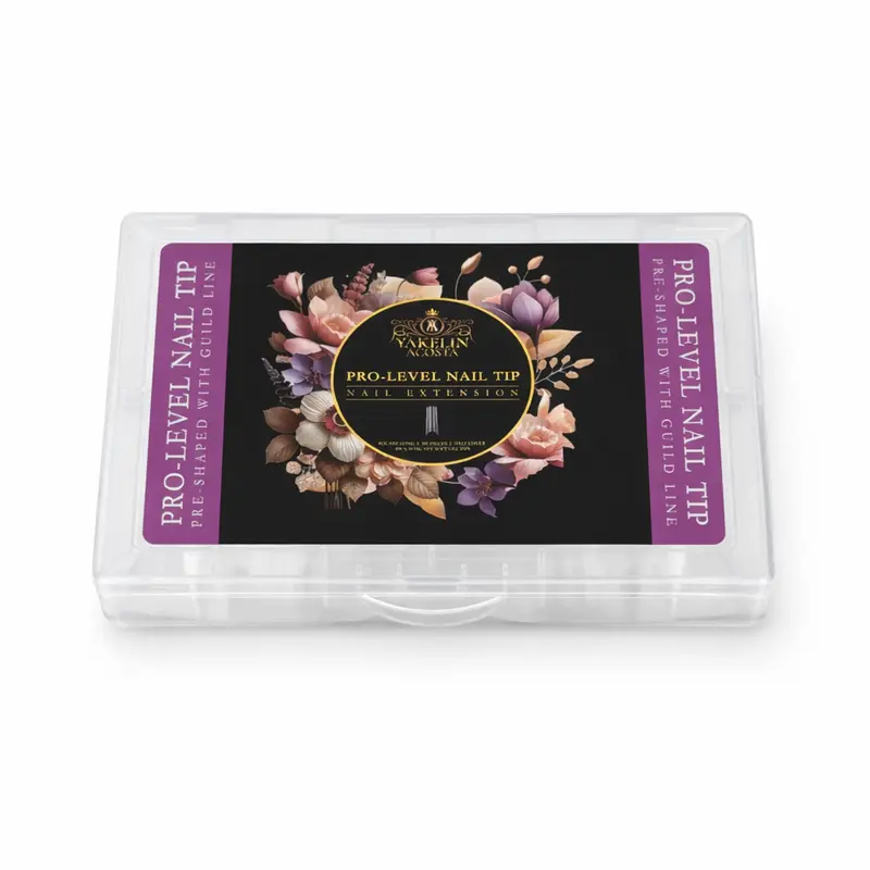 Yakelin Acosta Pro-Level Square False Nail Tips (300 Units) - Beauty & Personal Care Guideline Aid, DIY Nail Art, Manicure Accessories